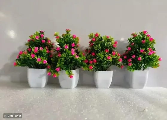 Artificial Flowers Plants Pack Of 4 (15 Cm)-thumb0