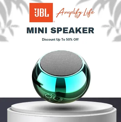 M3 Colorful Wireless Bluetooth Speakers 3D Mini Electroplating Round Steel Speaker ( Random Color )