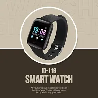 ID116 Fitness Smart Band Activity Tracker Smartwatch with Sleep Monitor, Step Tracking, Heart Rate Sensor for Men, Women, Kids (Black)-thumb1