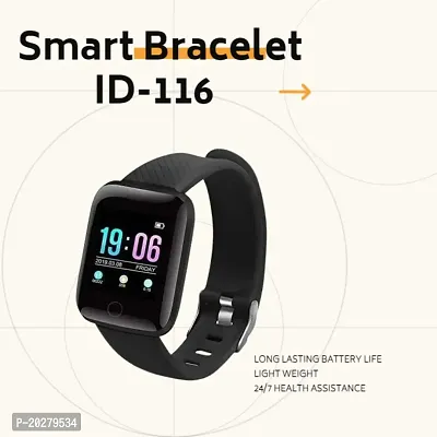 ID116 Fitness Smart Band Activity Tracker Smartwatch with Sleep Monitor, Step Tracking, Heart Rate Sensor for Men, Women, Kids (Black)-thumb4