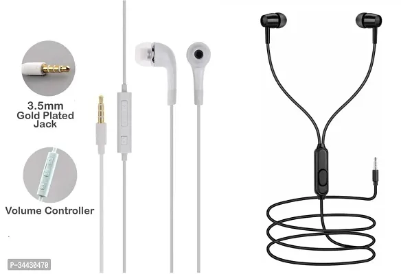 Stylish Wired 3.5 Mm Single Pin Earphone With Microphone-thumb0