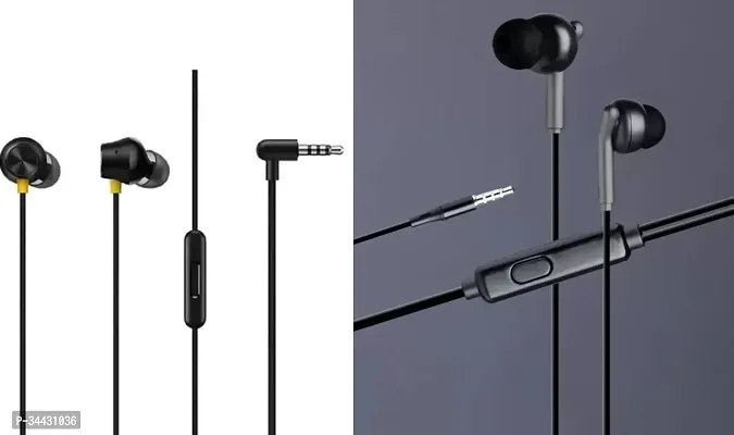 Stylish Wired 3.5 Mm Single Pin Earphone With Microphone-thumb0