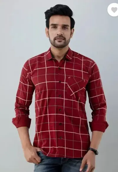 Reliable Checked Long Sleeves Casual Shirts For Men