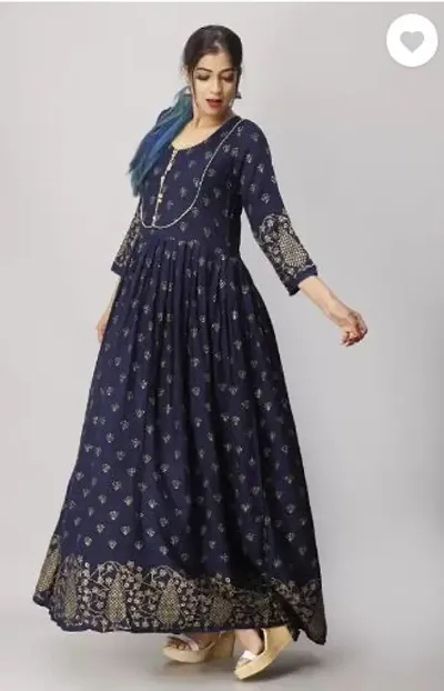 Attractive Rayon Anarkali Kurta For Women