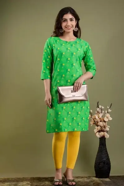 Fancy Straight printed Cotton Kurti