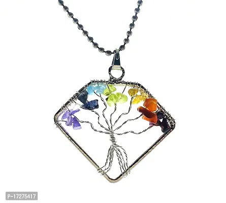 JMRM Seven Chakra Tree Wire Wrapped Pendant For Unisex-thumb5