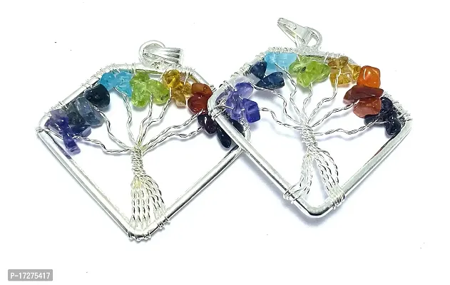 JMRM Seven Chakra Tree Wire Wrapped Pendant For Unisex-thumb4