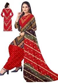 Teal  Multicolor Crepe Printed Dress Material with Dupatta For Women (Combo pack of 2)-thumb2