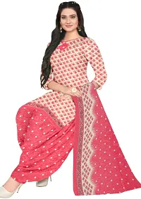 Wine  Pink Crepe Printed Dress Material with Dupatta For Women (Combo pack of 2)-thumb2