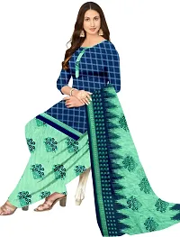 Elegant Multicoloured Cotton Printed Dress Material with Dupatta For Women (Combo Pack of 2)-thumb1