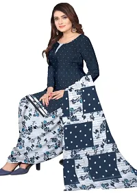 Sea Green  Multicolor Crepe Printed Dress Material with Dupatta For Women (Combo pack of 2)-thumb2