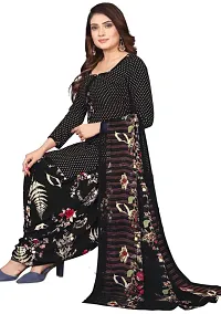 Beige  Black Crepe Printed Dress Material with Dupatta For Women (Combo pack of 2)-thumb2