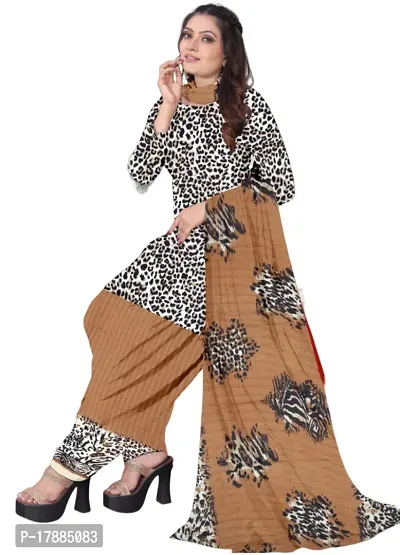 Maroon  White Crepe Printed Dress Material with Dupatta For Women (Combo pack of 2)-thumb3