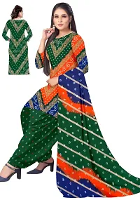 Black  Multicolor Crepe Printed Dress Material with Dupatta For Women (Combo pack of 2)-thumb2