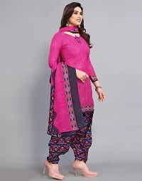 Elegant Pink Cotton Floral Print Dress Material with Dupatta For Women-thumb3