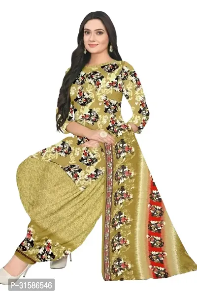 Elegant Multicoloured Cotton Blend Printed Dress Material with Dupatta For Women-thumb0