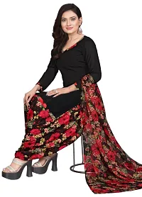 Blue  Black Crepe Printed Dress Material with Dupatta For Women (Combo pack of 2)-thumb2