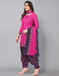 Elegant Pink Cotton Floral Print Dress Material with Dupatta For Women-thumb4