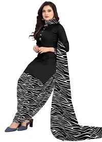 Beige  Black Crepe Printed Dress Material with Dupatta For Women (Combo pack of 2)-thumb2