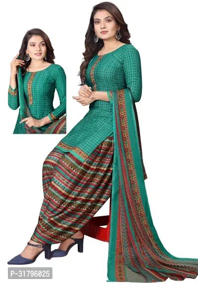 Elegant Multicoloured Cotton Printed Dress Material with Dupatta For Women (Combo Pack of 2)-thumb2