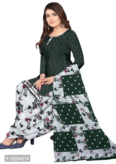 Elegant Multicoloured Cotton Printed Dress Material with Dupatta For Women - Pack of 2-thumb2