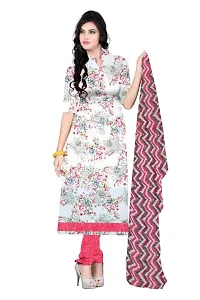 Elegant Multicoloured Cotton Printed Dress Material with Dupatta For Women (Combo Pack of 2)-thumb2