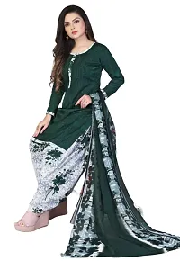 Elegant Multicoloured Cotton Printed Dress Material with Dupatta For Women (Combo Pack of 2)-thumb1