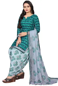 Elegant Multicoloured Cotton Printed Dress Material with Dupatta For Women (Combo Pack of 2)-thumb2