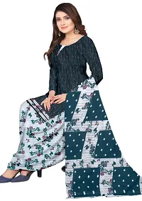 Brown  Multicolor Crepe Printed Dress Material with Dupatta For Women (Combo pack of 2)-thumb2