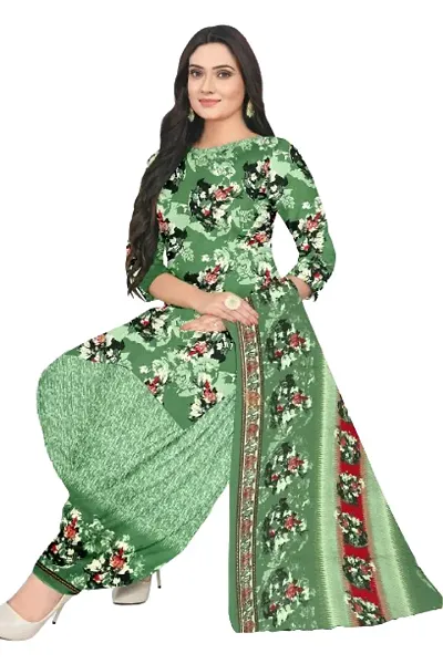 Stylish Crepe Printed Dress Material with Dupatta