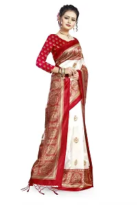 Stylish Art Silk Red Printed Kanjeevaram Saree with Blouse piece-thumb4