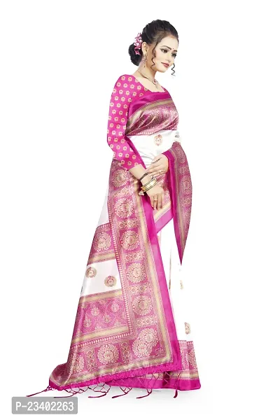 Stylish Art Silk Printed Saree with Blouse piece-thumb3