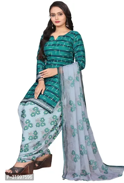 Elegant Multicoloured Cotton Printed Dress Material with Dupatta For Women - Pack of 2-thumb2