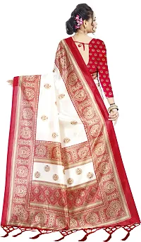 Stylish Art Silk Red Printed Kanjeevaram Saree with Blouse piece-thumb3