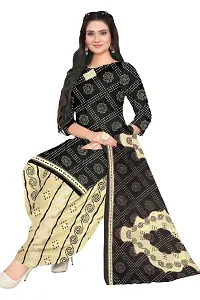 Elegant Multicoloured Cotton Printed Dress Material with Dupatta For Women (Combo Pack of 2)-thumb2