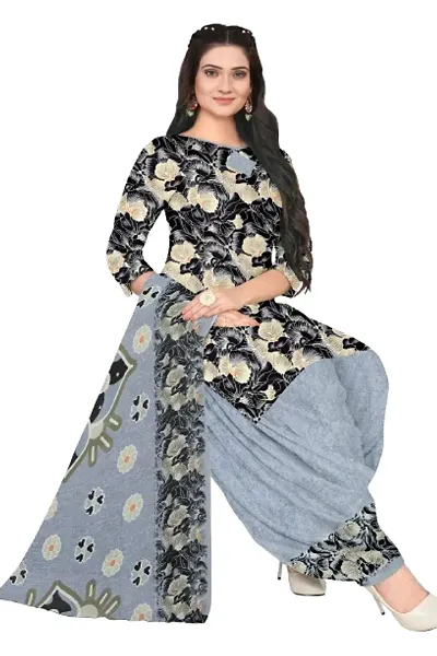 Stylish Crepe Printed Unstitched Suit