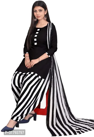 Elegant Multicoloured Cotton Printed Dress Material with Dupatta For Women (Combo Pack of 2)-thumb2