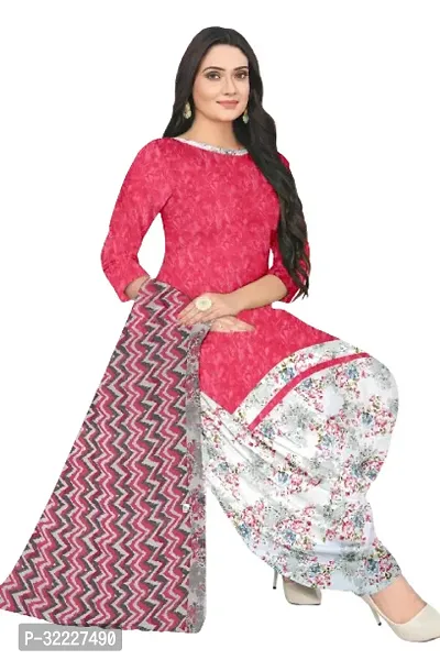 Elegant Multicoloured Cotton Printed Dress Material with Dupatta For Women (Combo Pack of 2)-thumb3