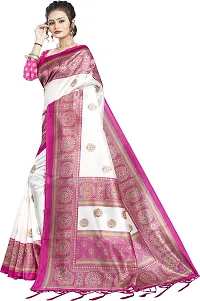 Stylish Art Silk Printed Saree with Blouse piece-thumb3