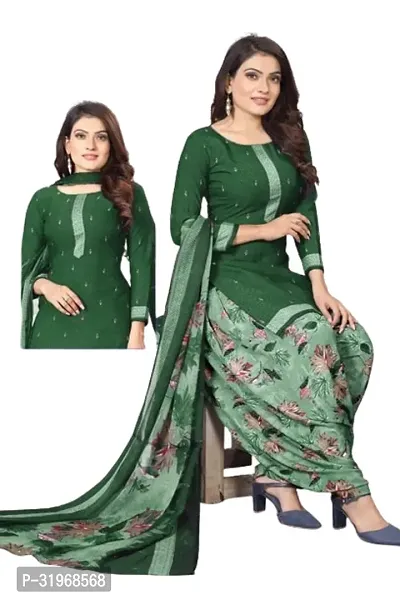 Elegant Multicoloured Cotton Printed Dress Material with Dupatta For Women (Combo Pack of 2)-thumb3