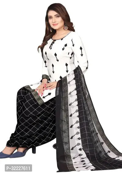 Elegant Multicoloured Cotton Printed Dress Material with Dupatta For Women (Combo Pack of 2)-thumb2