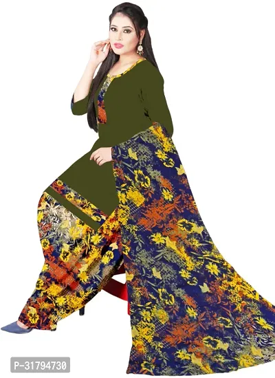 Elegant Multicoloured Cotton Printed Dress Material with Dupatta For Women (Combo Pack of 2)-thumb3