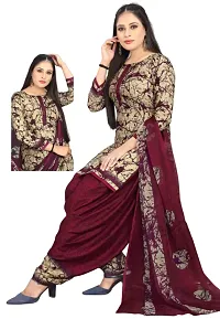 Elegant Multicoloured Cotton Printed Dress Material with Dupatta For Women - Pack of 2-thumb1