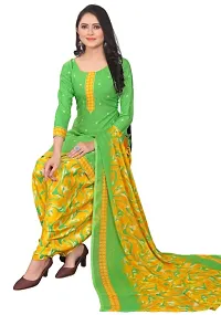 Black  Green Crepe Printed Dress Material with Dupatta For Women (Combo pack of 2)-thumb2