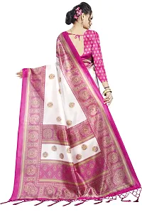 Stylish Art Silk Printed Saree with Blouse piece-thumb1