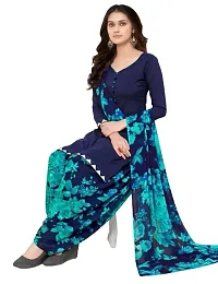 Unstitched Printed Crepe Kurta  Patiyala Dress Material with Dupatta (Combo Pack of 2)-thumb1