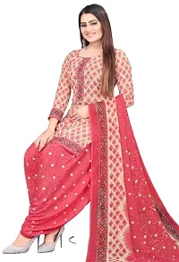 Unstitched Printed Crepe Kurta  Patiyala Dress Material with Dupatta (Combo Pack of 2)-thumb2