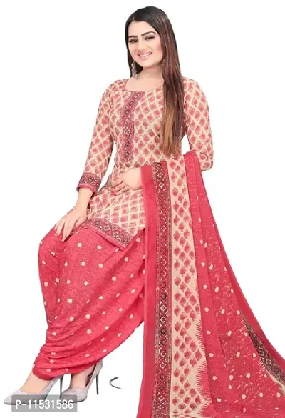 Unstitched Printed Crepe Kurta  Patiyala Dress Material with Dupatta (Combo Pack of 2)-thumb3