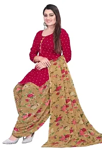 Unstitched Printed Crepe Kurta  Patiyala Dress Material with Dupatta (Combo Pack of 2)-thumb2