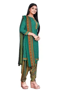 Unstitched Printed Crepe Kurta  Patiyala Dress Material with Dupatta-thumb4